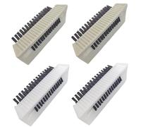 Busta per scrub di unghie, pennello a manico a mano da 4 pcs, pennello di unghie due lati morbido non disposbile, spazzola per unghie in plastica resistente al calore per la pulizia delle unghie, spa