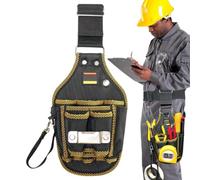 Busta per uomo di lavoro, costruzione Tool Belt Hip Pouch for Carpenters, Utility Hardware Bags, Hiking Waist Pack, Quick-Release Design per HVAC Technicians, 5,75 x 13,7 pollici