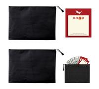Busta Porta Soldi Impermeabile A5,pochette impermeabile,busta impermeabile per documenti,Pochette Portadocumenti Con Cerniera,fogli portamonete,busta porta soldi,per Fatture,Documenti 2pc