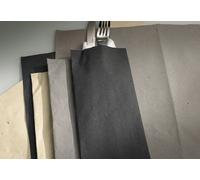 Busta Portaposate Venice Nera Carta con Tovagliolo 2 Veli 38x38 cm Conf. 400 pz