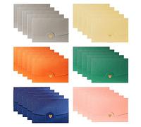 Busta Regalo a Forma di Cuore, 30 Pcs Buste per Biglietti di Auguri, Buste Colorate per Inviti, Busta di Carta Perlescente, per Regali DIY Della Cartolina Anniversario Matrimonio Natale(17.5x11cm)