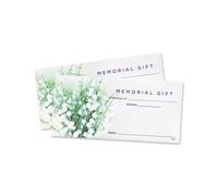 Busta regalo commemorativa per chiesa, 7,6 x 16 cm, linee "In memoria di" (500)