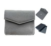 Busta regalo in pellee,Busta porta contanti pelle,Buste per regalo soldi elegante,buste minimalista in pelle,custodia sottile per banconote,per matrimonio compleanno eventi,10,5×9 cm (Grigio)