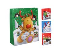 Busta regalo natalizia L 39 × 30 × 12 cm Motivi di Natale