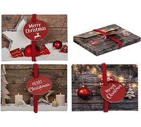 Busta regalo per denaro, regalo di Natale, regalo di Natale, regalo di Natale, buste di Natale (Braun rosso bianco (sfere)