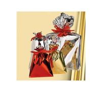 Busta regalo - senza patella adesiva - 50 x 75 cm - 30 micron - PPL - metal luci