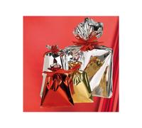 Busta regalo - senza patella adesiva - 50 x 75 cm - 30 micron - PPL - metal luci