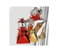 Busta regalo - senza patella adesiva - 50 x 75 cm - 30 micron - PPL - metal luci