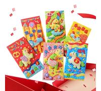 Busta Rossa Cinese,Set 6 Pezzi 2023D Portafortuna | Buste Per Denaro Della Festa Di Primavera Tasca Rossa,Per Festa Di Primavera Regali Per Feste Matrimonio Vacanze Bambini Adulti Famiglia