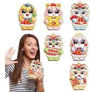 Busta rossa per l'anno del serpente, confezione da 6 buste rosse, buste rosse, soldi fortunati per feste di primavera