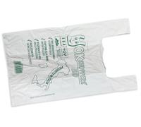 Busta Shopper Biodegradabile 500 Pz 27+8+8x50 cm - Bianca Casalinghi