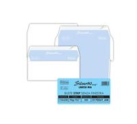 Busta bianca senza finestra - serie Edera Strip - 110x230 mm - 90 gr - Pigna - conf. 500 pezzi