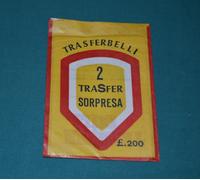 Busta TRASFERBELLI 2 TRASFER SORPRESA L. 200 Distrib. Roma Cinti Scacco Ruffino