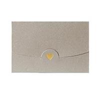 Buste 10 Pezzi .5 * 7 CM Piccolo Biglietto di Auguri Busta Carta Nome Stampa a Caldo Amore Perlescente Mini Buste(Silver)