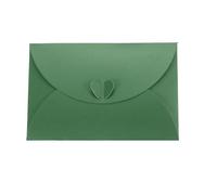 Buste 24/50Pc 15.5x10.5cm Mini Love Heart Busta di carta perlescente a forma cuore Buste for carte regalo foto for auguri matrimonio(Dark Green,50Pcs)