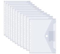 Buste a Perforazione A4 11 Buche Cartellina Portadocumenti A4 Plastica Buste A4 Trasparenti per i Documenti di Organizzazione dell'Ufficio 30.5 x 24cm 20 Pezzi