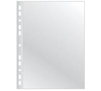 Buste a perforazione universale Q-Connect 22x30 cm basso spessore finitura goffrata conf. 50 pz - KF