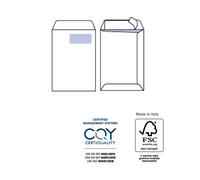 Buste a sacco con strip Pigna - con finestra 5,5x11,0 - 23x33 cm - 100 gr/mq. -