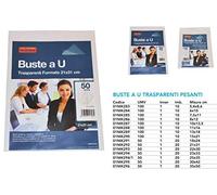 Buste A U 22X30Cm Trasparenti Pesanti 50Pz