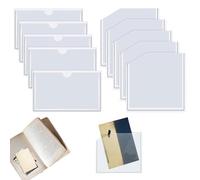 Buste adesive per agende, protezioni adesive salvaspazio, 10 porta etichette per contenitori di stoccaggio, per album di ritagli, quaderni, diari, agende, scaffali, casa, ufficio