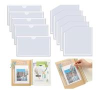 Buste autoadesive, antipolvere, 10 tasche aperte, per casa, ufficio, biblioteca, aula, cucina, scrapbooking, quaderno, diario