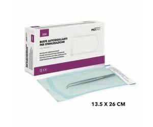Buste Autosigillanti per Sterilizzazione 13,5x26 cm Confezione da 200 Pezzi