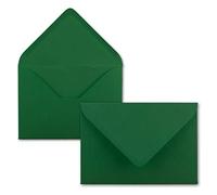 Buste B6 - verde scuro, qualità premium - 110 G/m² - 174 x 120 mm - molto resistente - nassklebung - qualità marca: Neuser colori vivaci B6 verde scuro