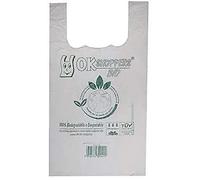 Buste biodegradabili 27+7+7x50 cm shoppers compostabili per rifiuti organici