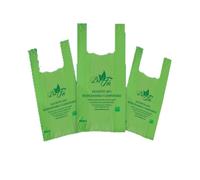 Buste biodegradabili compostabili verdi a norma shoppers sacchetti per la spesa