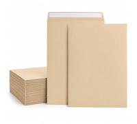 Buste C4 Kraft Marroni 50 Pezzi 32,4 x 22,9 cm 120 g/m² Senza Finestra | Chiusura Autoadesiva, Per Spedizioni, Corrispondenza Aziendale, Fogli A4, Contratti, Fatture, Lettere e Documenti Cartacei