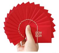 Buste cinesi rosse in lamina dorata, 7 x 9 cm, autosigillanti (D)