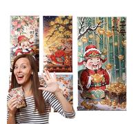 Buste cinesi, tasca rossa, 6 buste rosse Hong Bao, buste in argento in contanti resistenti, accessori per l'anno, busta portafortuna per feste di compleanno di matrimonio