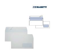Busta bianca con finestra - serie Eco Strip Laser - certificazione FSC - adatta a stampa laser - 110x230 mm - 90 gr - Bl