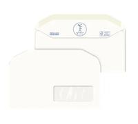 Pigna Envelopes - 0250002AM - Busta Kami Gommata - con finestra - 11 x 23 cm - 100 gr - carta riciclata FSC - bianco - Pigna Envelopes - conf. 500 pezzi - 90092 - Conf. da 1 Pz. - 0250002AM