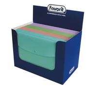 Buste con bottone Pastel - PPL - A4 - colori assortiti - Favorit