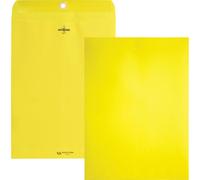 Buste con chiusura Quality Park Brightly Colored 9x12 - Chiusura - #90 - 9 Larghezza x 12 Lunghezza - 28 libbre - Gommate - 10 / Confezione - Giallo