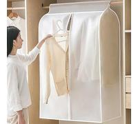 Buste Copriabiti Antipolvere Trasparenti, 60 x 50 x 110 cm, Copriabiti con Cerniera Lavabili, Borse protettive da appendere, per Guardaroba, Viaggi, Adatta per Abiti, Cappotti, Maglioni, ecc