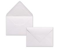 Buste da lettera colorate - DIN C6 - Foderate con carta velina bianca - 80 g/m2 - 114 X 162 mm - Chiusura adesiva - Busta con fodera interna I marca FarbenFroh® di Gustav NEUSER® 25 pezzi bianco