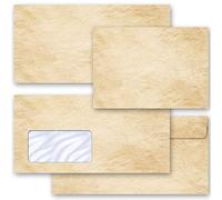 Buste da lettera decorate OLD STYLE, 25 pezzi C6 (162x114 mm) buste senza finestra, autoadesive, con strisce adesive