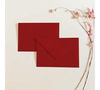 Buste da lettera DIN B6 (125 x 176 mm) senza finestra, con incollaggio a umido, dimensioni 100 pezzi, colore vinaccia (120 g/m²)