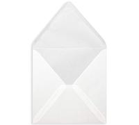 Buste da lettera quadrate, 15,5 x 15,5 cm, 110 g/m2, con chiusura a umido 50 pezzi Trasparente - quadrato.