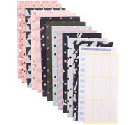 Buste di Bilancio Marmorizzate in Pvc, Set Verticale | Schede per Spese e Registri, Leggere e Ricaricabili, Aiutano a Tenere Tutto in Ordine Facilità
