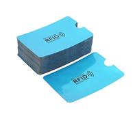 Buste di Blocco RFID 100 Pezzi, Buste di Blocco delle Carte, Protezione Magnetica Anti-scansione Aderente Protezione Portatile Porta Carte di Credito (Blu)