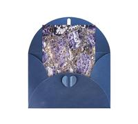 Buste di carta con fibbia di amore con stampa viola marmo viola buste di carta che saluta verticale Thinking Of You carte 15,2 x 10,