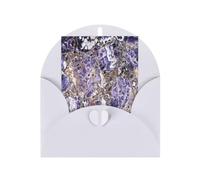 Buste di carta con fibbia di amore con stampa viola marmo viola buste di carta che saluta verticale Thinking Of You carte 15,2 x 10,