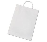 Buste Di Carta Con Manico In Carta Kraft 110G/M Colore Bianco 20 Pezzi