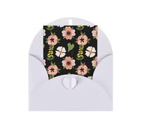 Buste di carta con stampa floreale rosa gelsomino con fibbia di amore per le vacanze e l'amore buste di carta per auguri verticali Thinking Of You Card 15,2