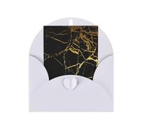 Buste di carta con stampa in marmo nero con fibbia di amore per le vacanze che saluta verticale pensando a te carte 15,2 x 10,2