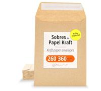 Buste di Carta Kraft, Buste per Documenti, Regali, Inviti di Matrimonio e Spedizioni, Sacchetti di Carta Resistenti e Versatili per Ogni Occasione, Special Folio - Ofituria (260x360, 1000 pz)