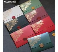 Buste di carta perlata di alta qualità da 10 pezzi/pacchetto Invito a nozze Busta regalo con motivo abbronzante europeo